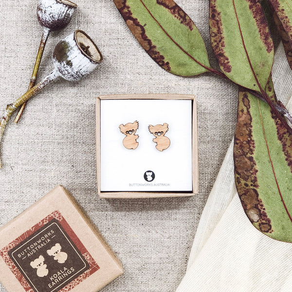 Australian Timber Stud Earrings