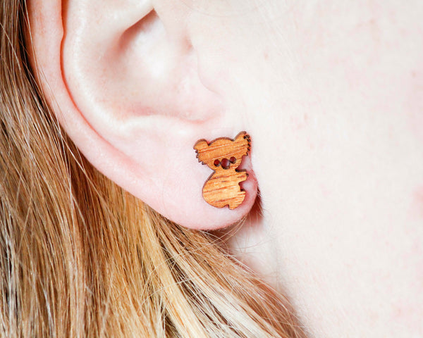 Australian Timber Stud Earrings