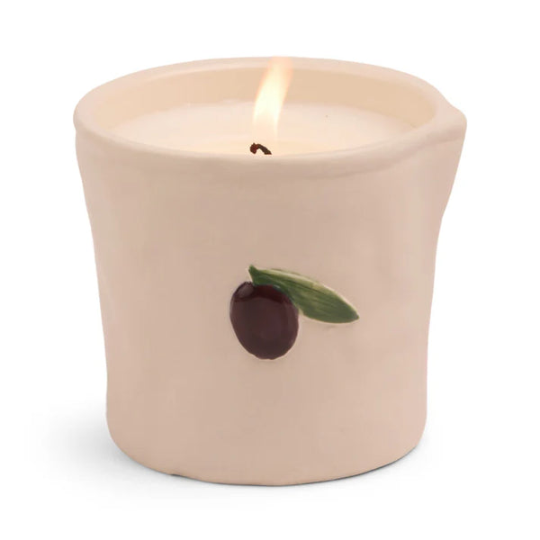 Bistro Ceramic Candle - Olive