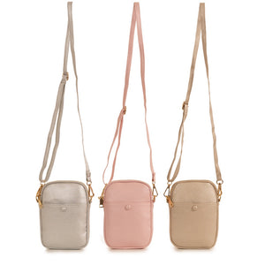 Peachy Metallic Cross Body Bags