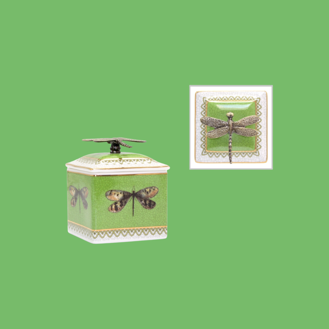 Trinket Box Dragonfly - Green