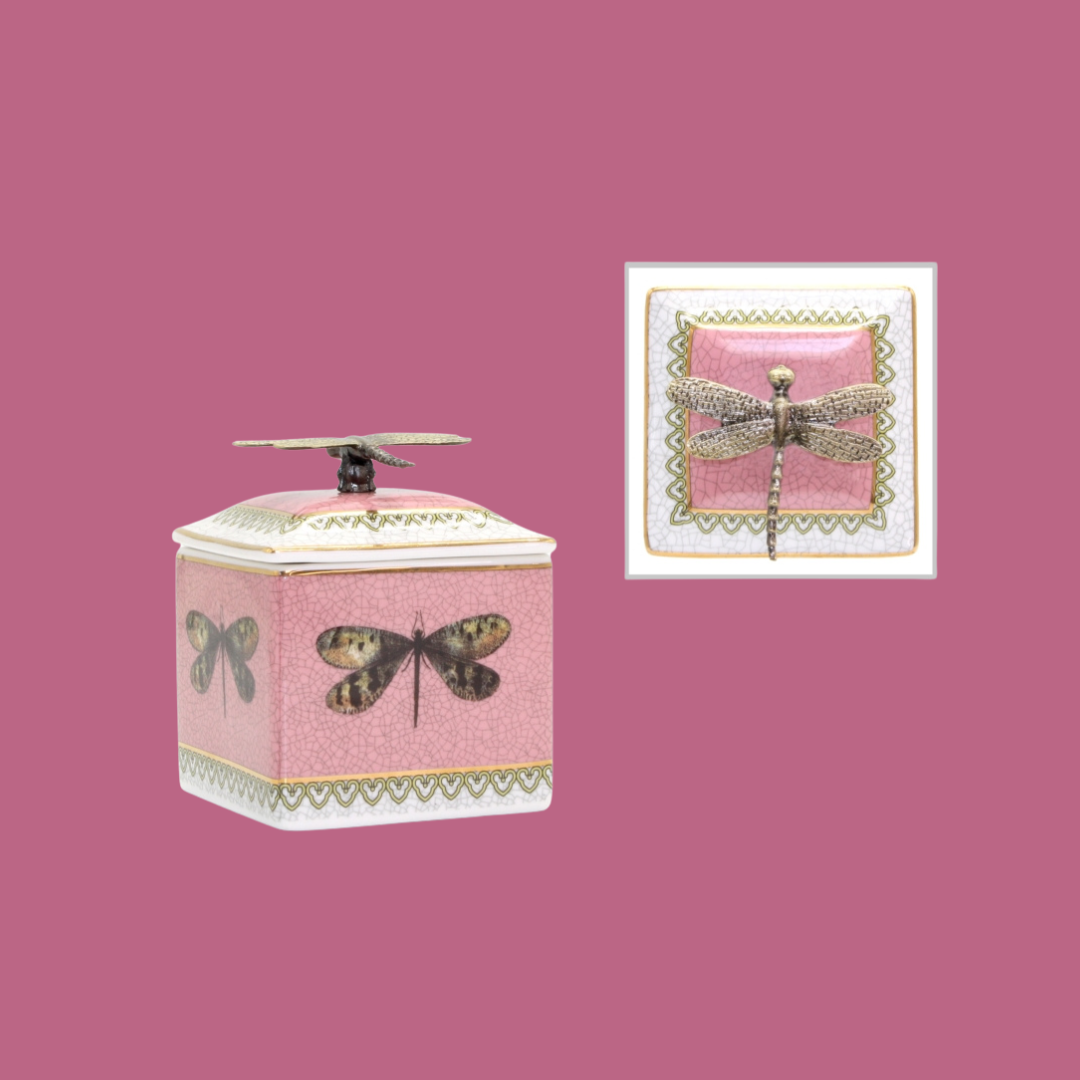 Trinket Box Dragonfly - Rose