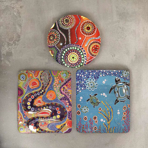 Aboriginal Art tin - with fudge