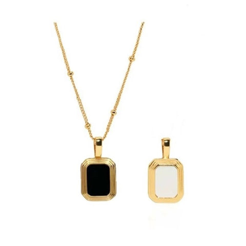 Double sided Blk/White Pendant