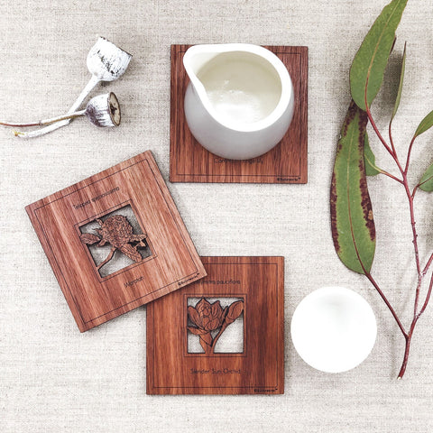 Square Flower Coasters