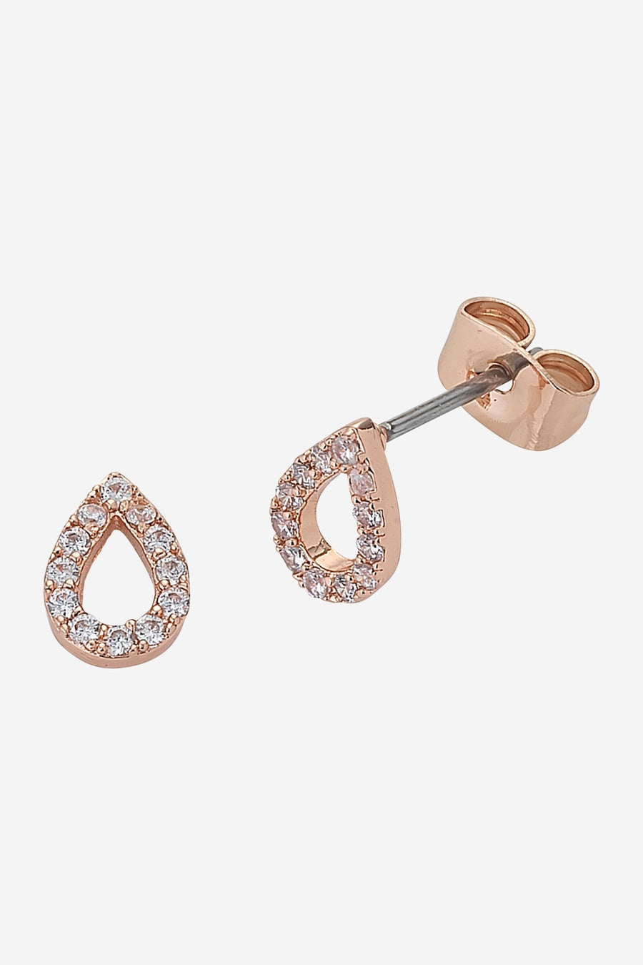 Petite Diamond Rose Gold Earrings