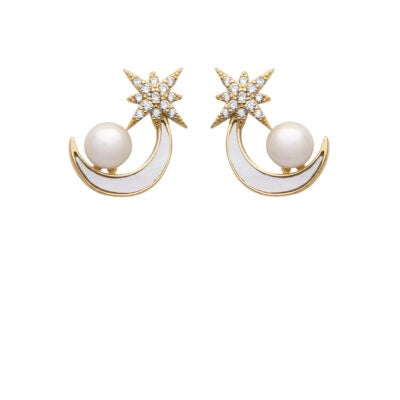 Star and Moon Studs
