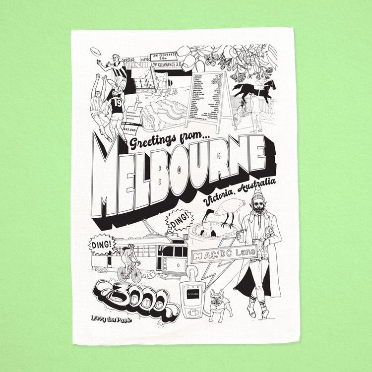 Melbourne Tea Towel - Locals only