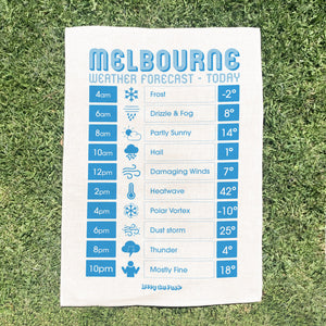 Melbourne Tea Towel - Melbourne Forecast
